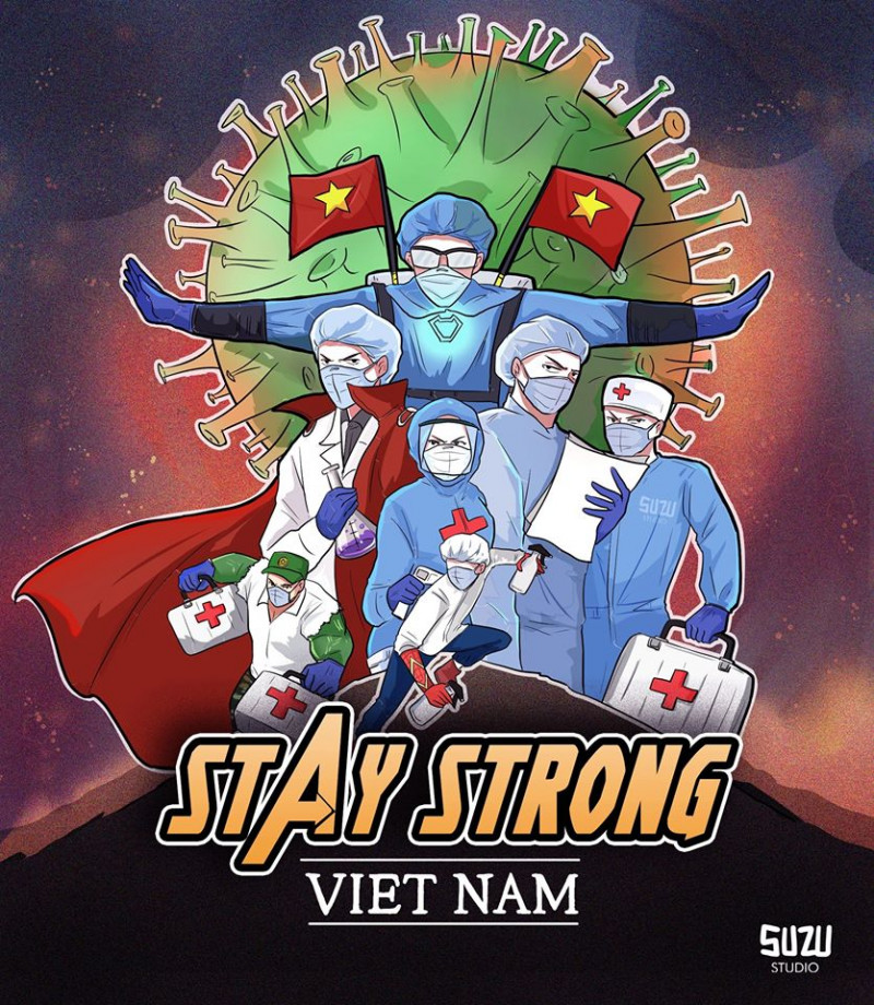 Bộ ảnh cổ động chống dịch Covid-19! - Bác sĩ Việt Nam tựa như "Siêu anh hùng trong Marvel"!