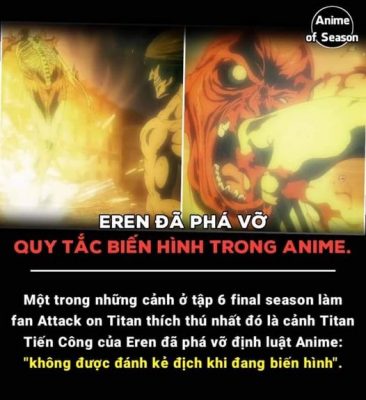 Attack on Titan: Cảnh Eren đấm Titan Búa Chiến khiến các fan thích thú vì đã phá vỡ quy tắc biến hình của anime - Ảnh 1.