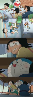 Bất chấp Doraemon là robot, ông bà Nobi vẫn yêu quý, bảo vệ và coi mèo máy như con cái trong nhà - Ảnh 1.