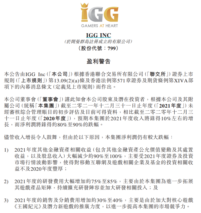 Báo cáo của IGG.