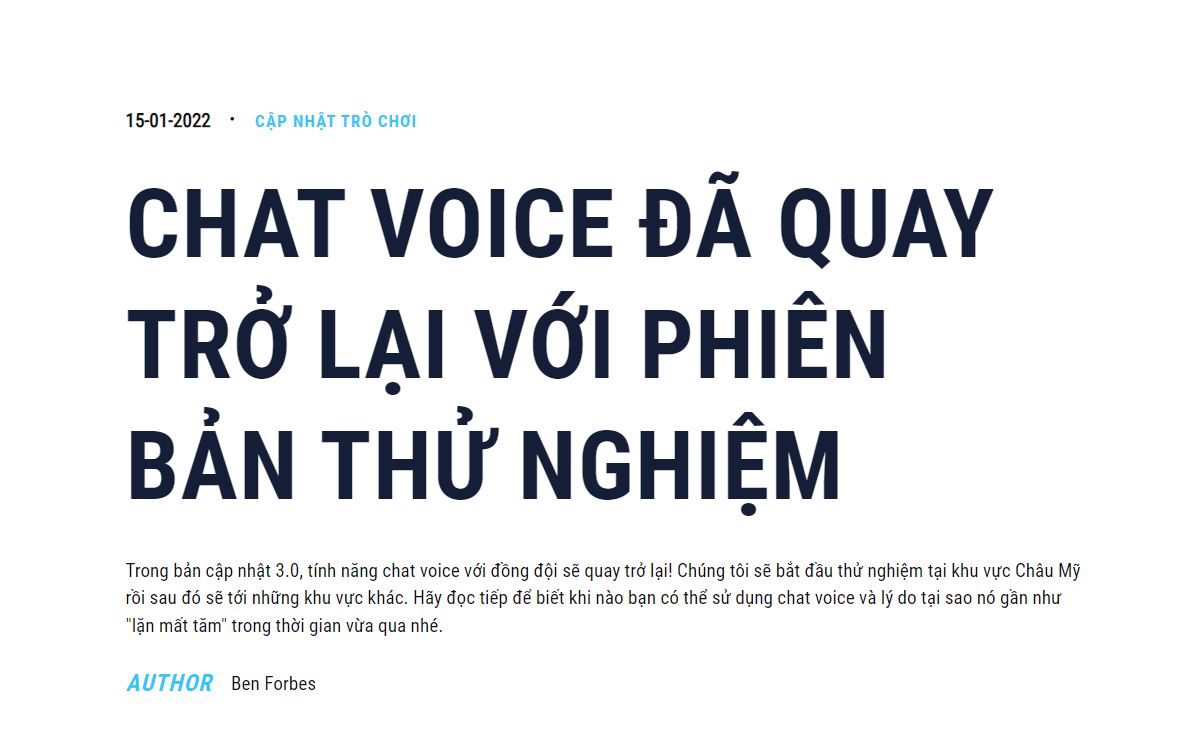 NÓNG: Chat voice sẽ quay trở lại Tốc Chiến trong bản cập nhật 3.0