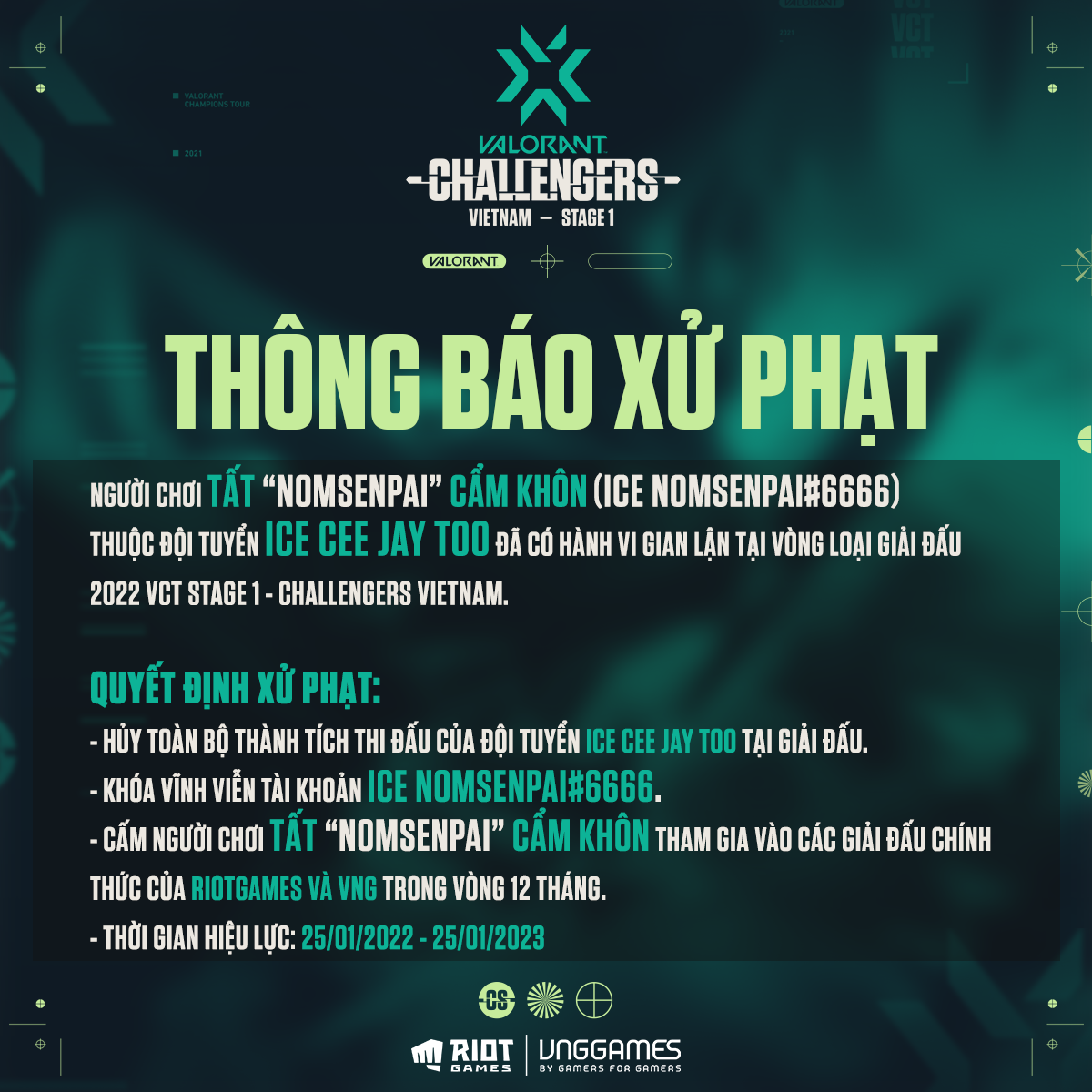 Valorant: Một tuyển thủ Việt bị ban 12 tháng vì dùng cheat hack trong giải đấu, cộng đồng vẫn chê ‘phạt hơi nhẹ’