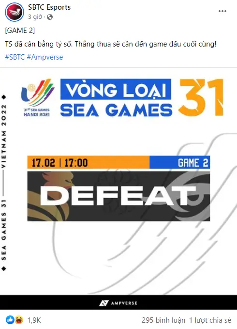Chưa đánh xong đã thông báo kết quả, fanpage SBTC rối rít xin lỗi vì sợ bị hiểu lầm dàn xếp kết quả
