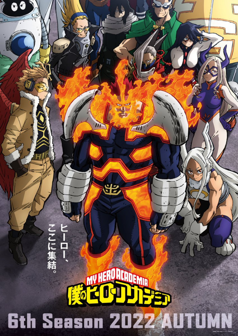 Các anh hùng chuyên nghiệp tập hợp trong hình ảnh mới nhất của Boku no Hero Academia mùa 6