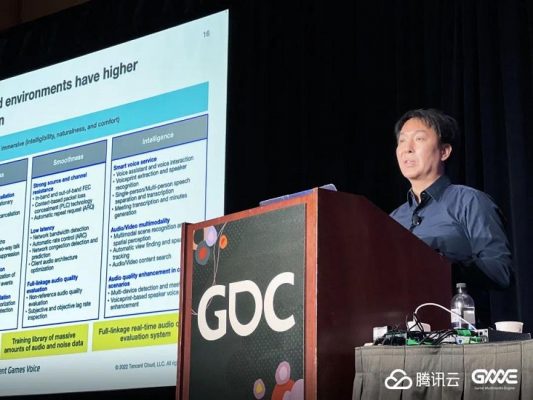 Giám đốc kỹ thuật của Tencent Cloud Ecosystem phát biểu tại GDC 2022.