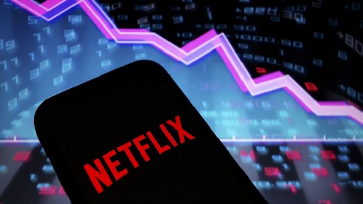 Cổ phiếu Netflix ghi nhận sự sụt giảm.