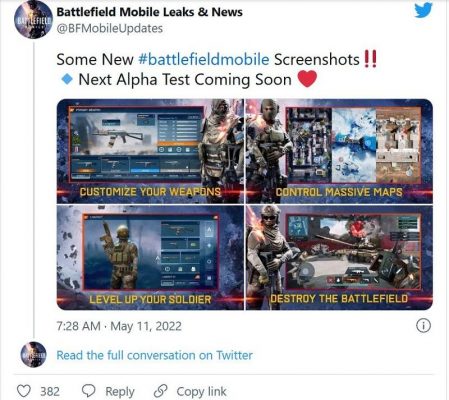 Battlefield Mobile đang chuẩn bị cho đợt thử nghiệm mới trong tháng này.