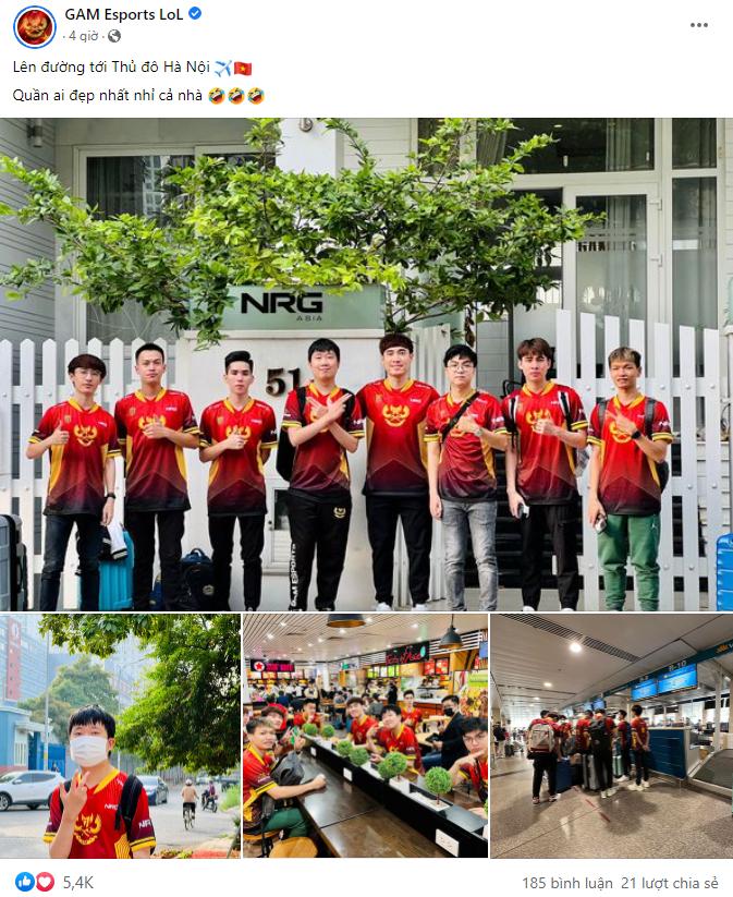 GAM Esports lên đường ra Hà Nội để chuẩn bị thi đấu LMHT tại SEA Games 31