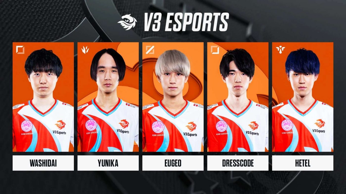 5 thành viên của V3 Esports.