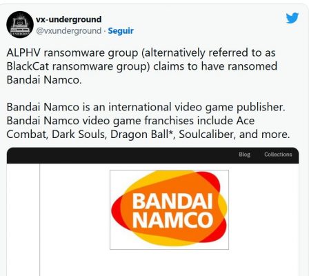 Nhóm hacker muốn đưa ra yêu sách với Bandai Namco.