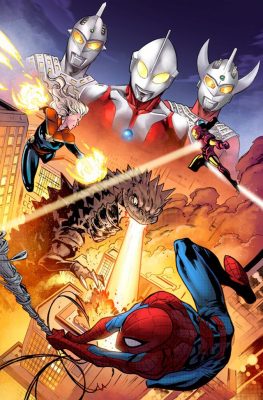 Siêu nhân điện quang Ultraman sẽ cùng siêu anh hùng Marvel đối đầu với Godzilla trong bộ truyện tranh mới - Ảnh 1.