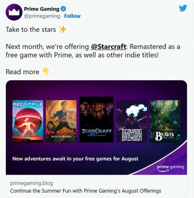 Prime Gaming thêm nhiều game miễn phí.