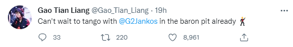 Lời "thách thức" của Tian dành cho Jankos