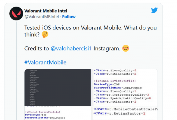 Nguồn tin rò rỉ cho hay Valorant Mobile đang test cho iOS.