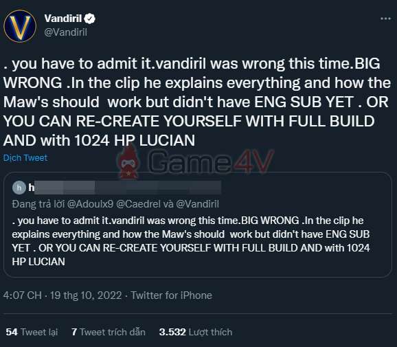 Vandiril đã chia sẻ lại bình luận của H.N và... "copy" lại chính bình luận đó.