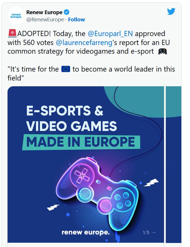 EU điều chỉnh chiến lược với game và eSports..