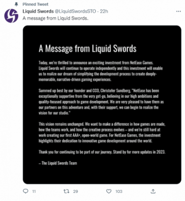 Thông báo của Liquid Swords.