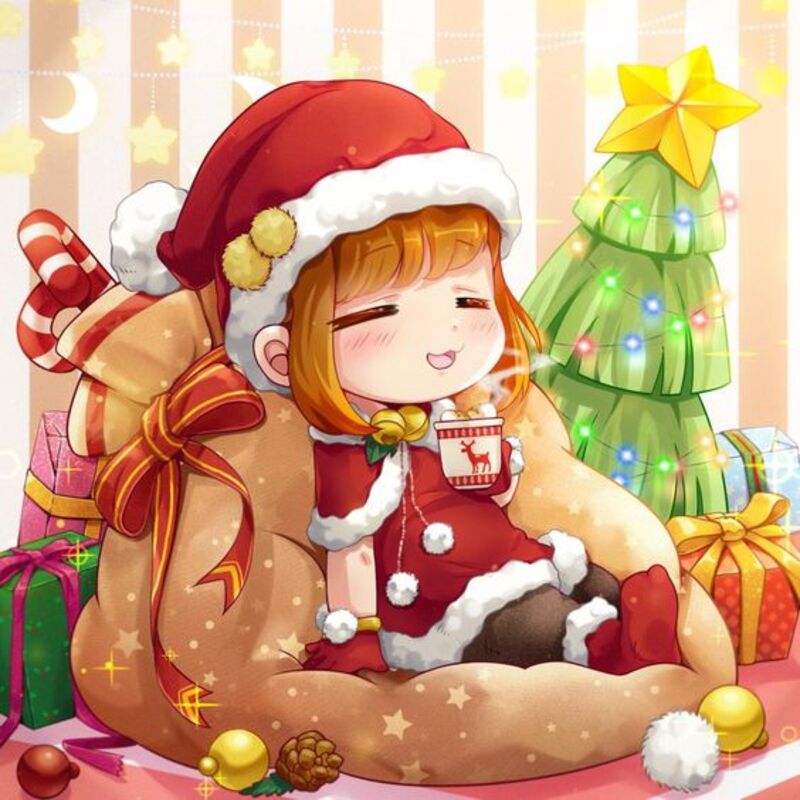 Top ảnh anime Giáng Sinh cute 9