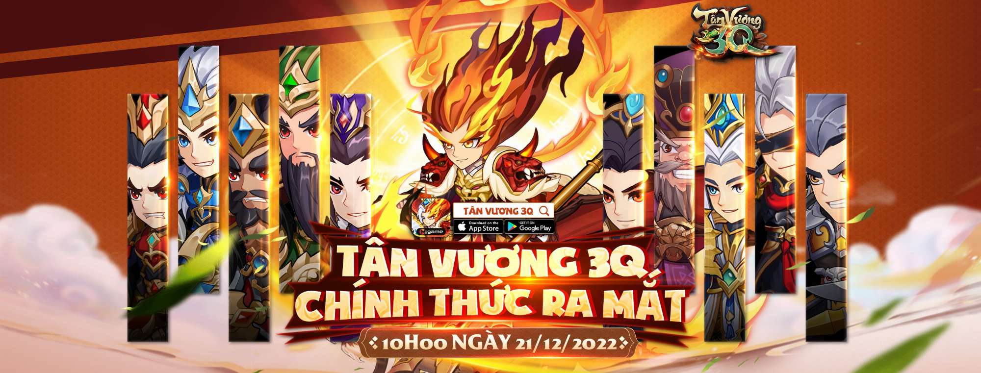 Game đấu tướng chiến thuật rảnh tay Tân Vương 3Q chính thức ra mắt giới game thủ Việt