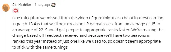 LMHT: Riot hứa sẽ tăng điểm LP nhận được ở phiên bản 13.4