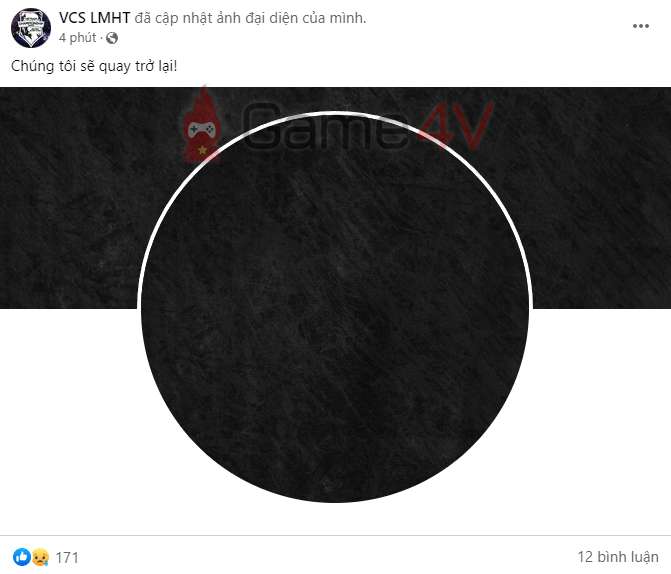Fanpage VCS đột ngột đổi ảnh đại diện ‘xám xịt’, fan đồn đoán giải đấu có thể bị hủy
