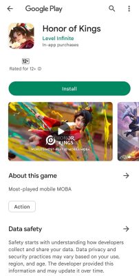 Tải game trên cửa hàng Google Play.
