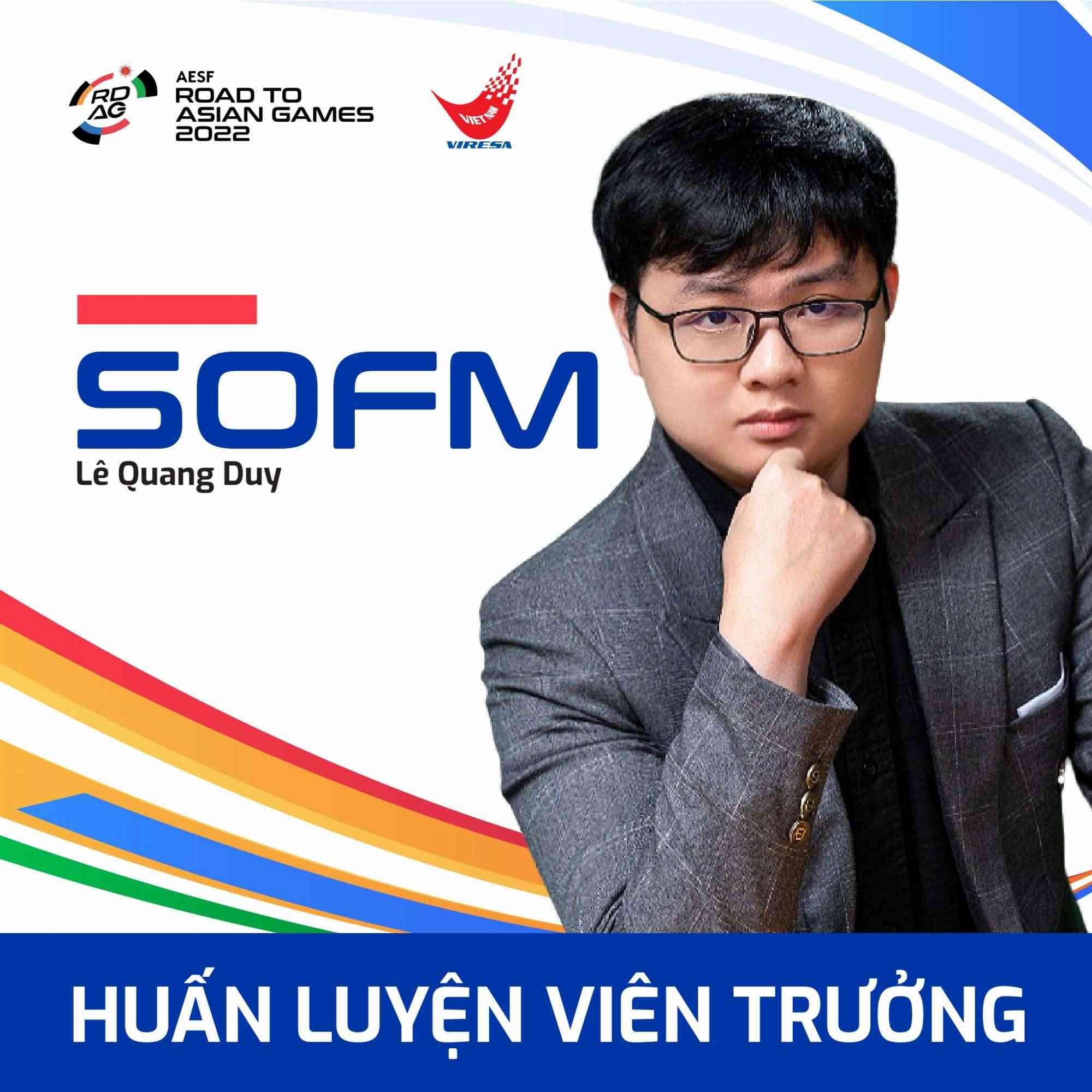 SofM sẽ là huấn luyện viên trưởng của ĐTQG LMHT Việt Nam tại Asian Games 2022.