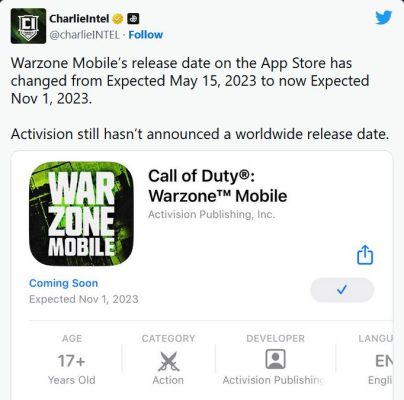 Call of Duty Warzone Mobile dời lịch phát hành.