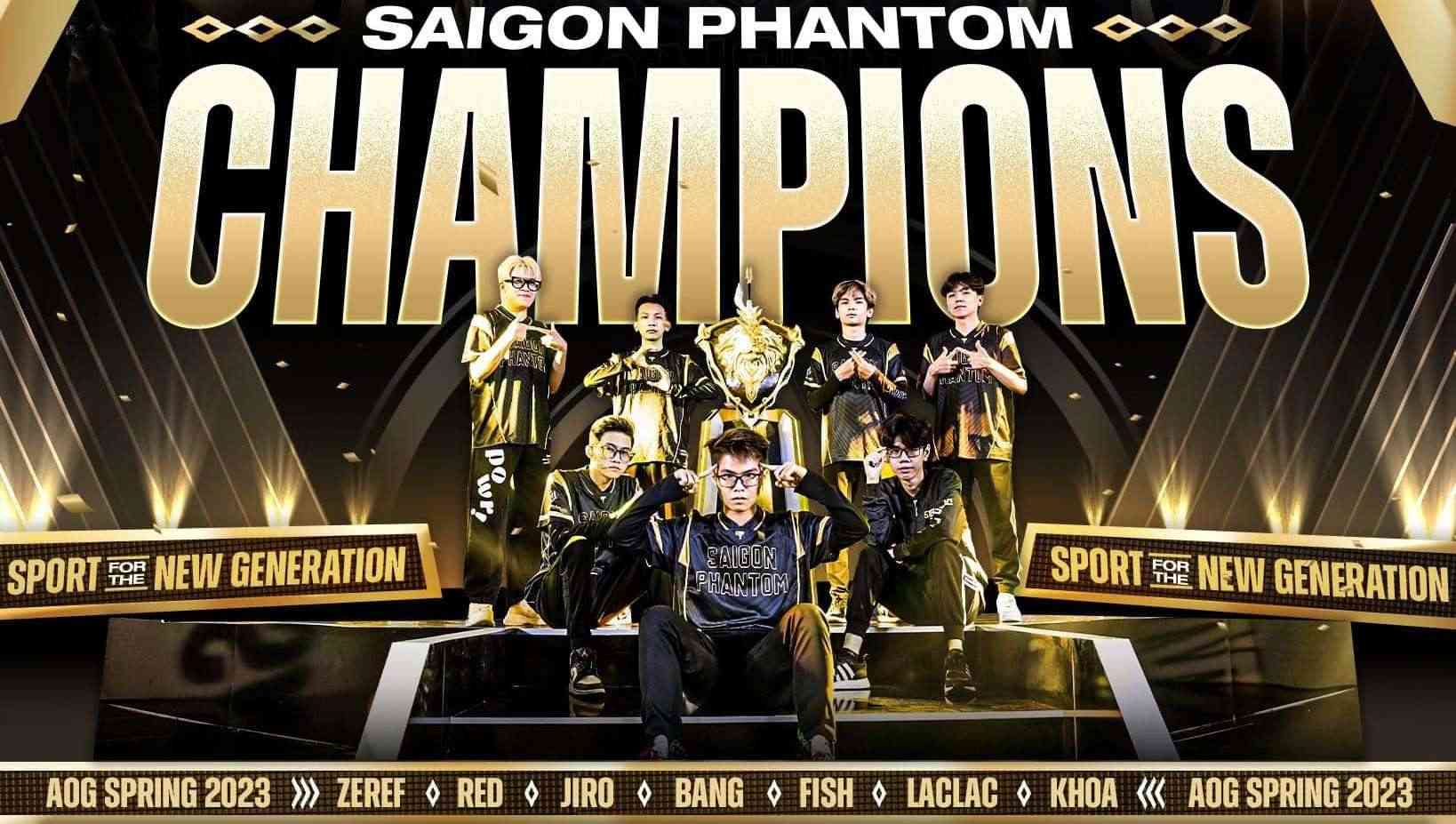 Saigon Phantom đả bại V Gaming và giành 1,8 tỷ cùng chức vô địch ĐTDV Mùa Xuân 2023
