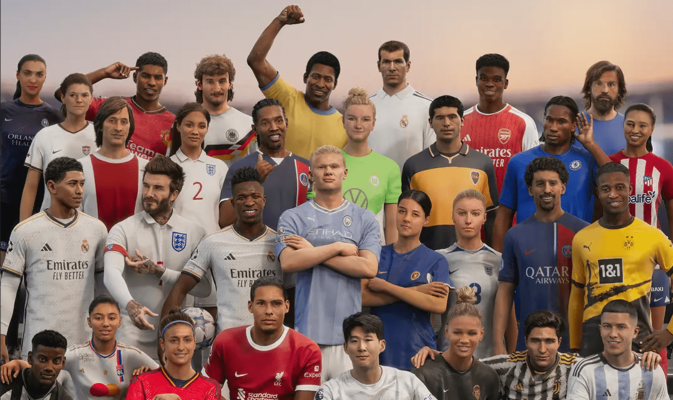 EA Sports FC 24 dành cho bóng đá nam và nữ.