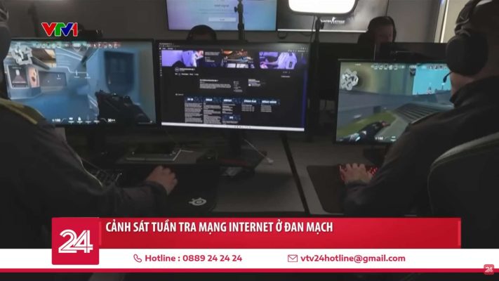 VTV1 đưa tin cảnh sát Đan Mạch tuần tra mạng Internet bằng cách chơi game.