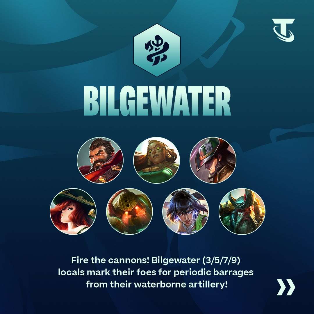 Bilgewater sẽ có 7 vị tướng và mốc kích hoạt tối đa là 9.