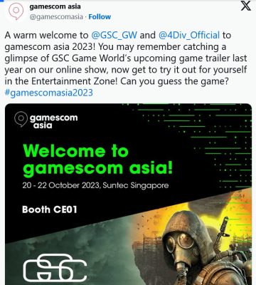 Gamescom Asia 2023 có sự tham gia của các nhà làm game mới. Ảnh: chụp màn hình X.