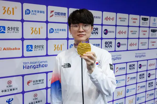 Faker giành Huy Chương Vàng tại Asian Games 2022. (ảnh: Yicun_liu)