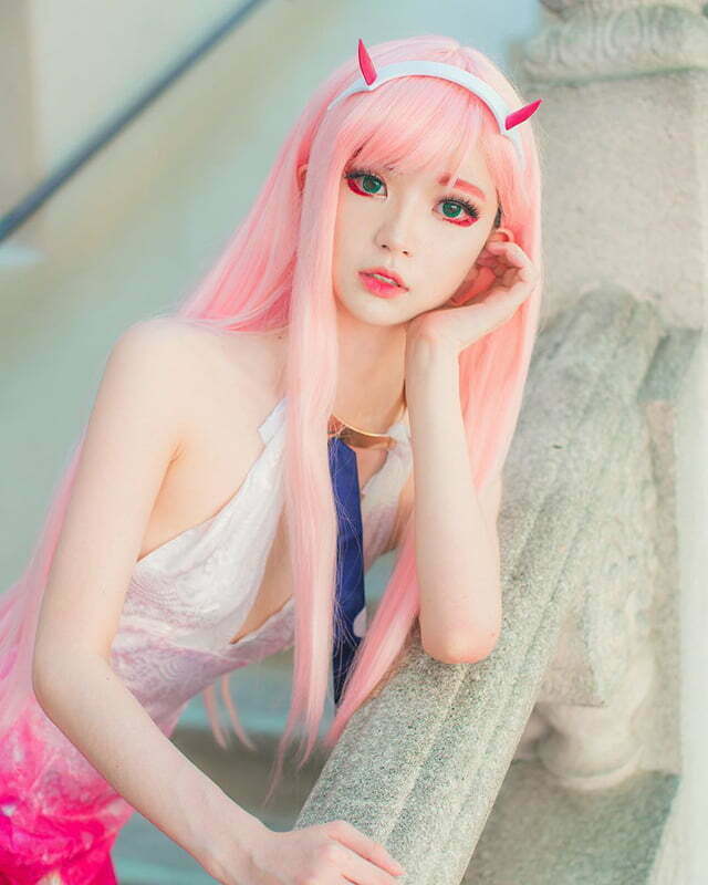 Cosplay Zero Two trong Darling in the Franxx siêu dễ thương