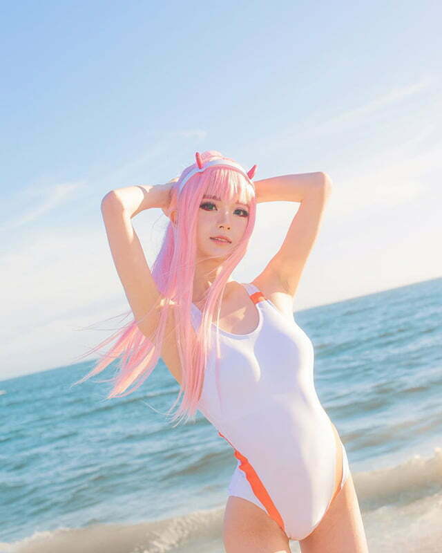 Cosplay Zero Two trong Darling in the Franxx siêu dễ thương