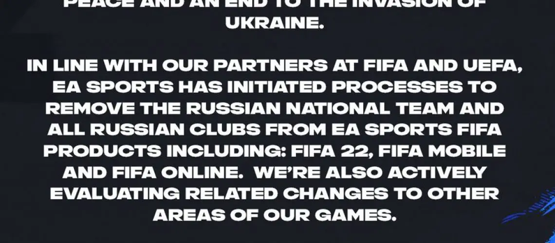Tuyên bố về việc xoá CLB Nga khỏi FIFA.