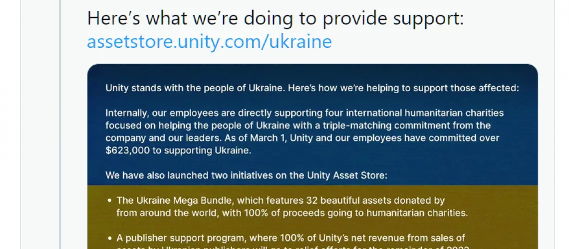 Hoạt động nhân đạo của Unity đang được thực hiện tại Ukraine bất chấp những khó khăn đang bủa vây.
